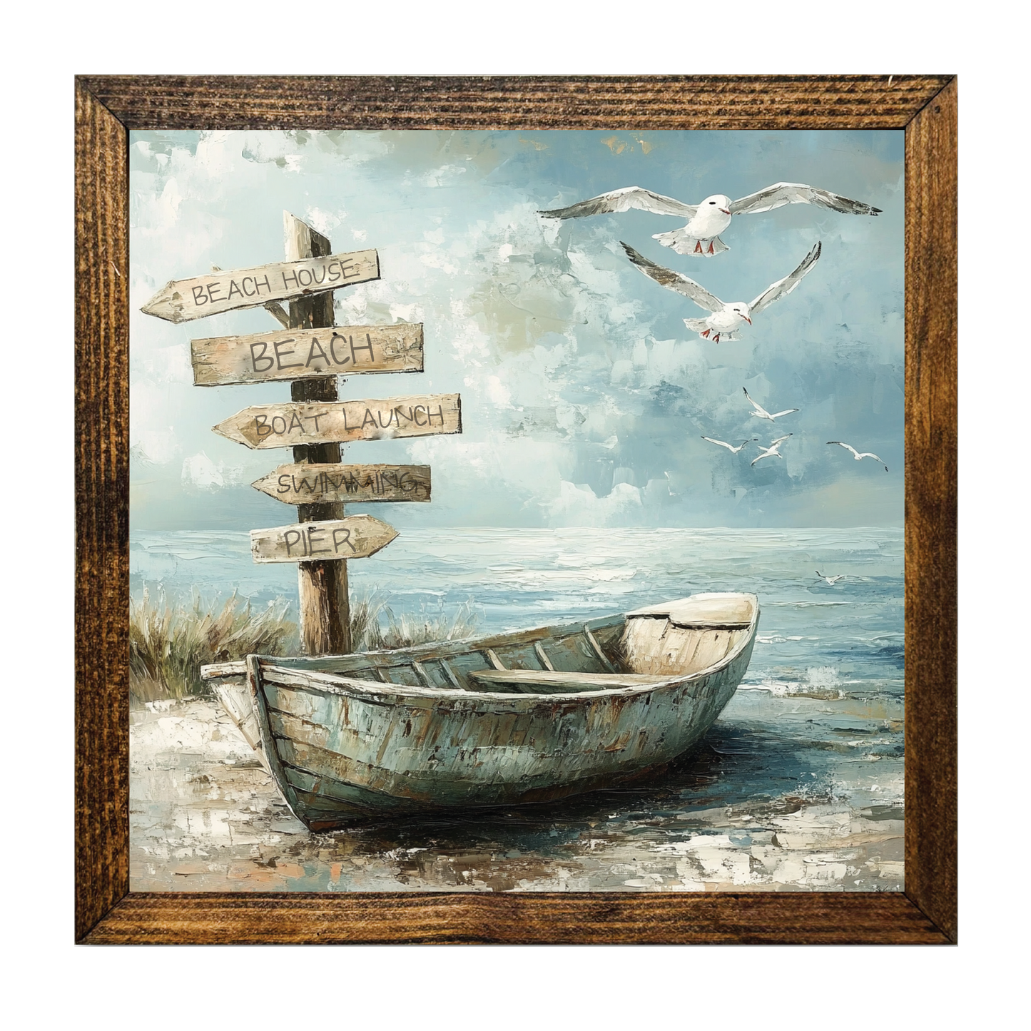 WASHED UP BOAT DIRECTIONS SIGN