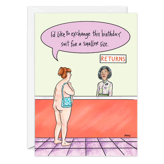 Birthday Suit Exchange Card