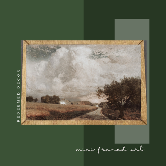Country Landscape Framed Canvas Mini Art