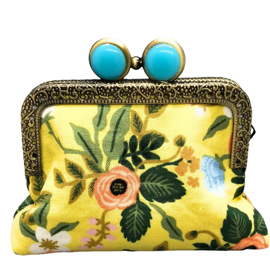 Kiki & Syds Mini Clutch Coin Purse - BIRCH CANARY- Blue