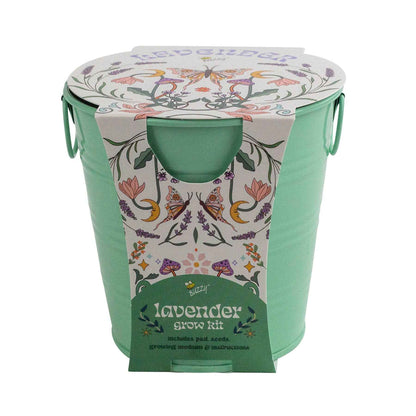 Painted Flower Grow Pail | Lavender Grow Kit | Indoor Gift