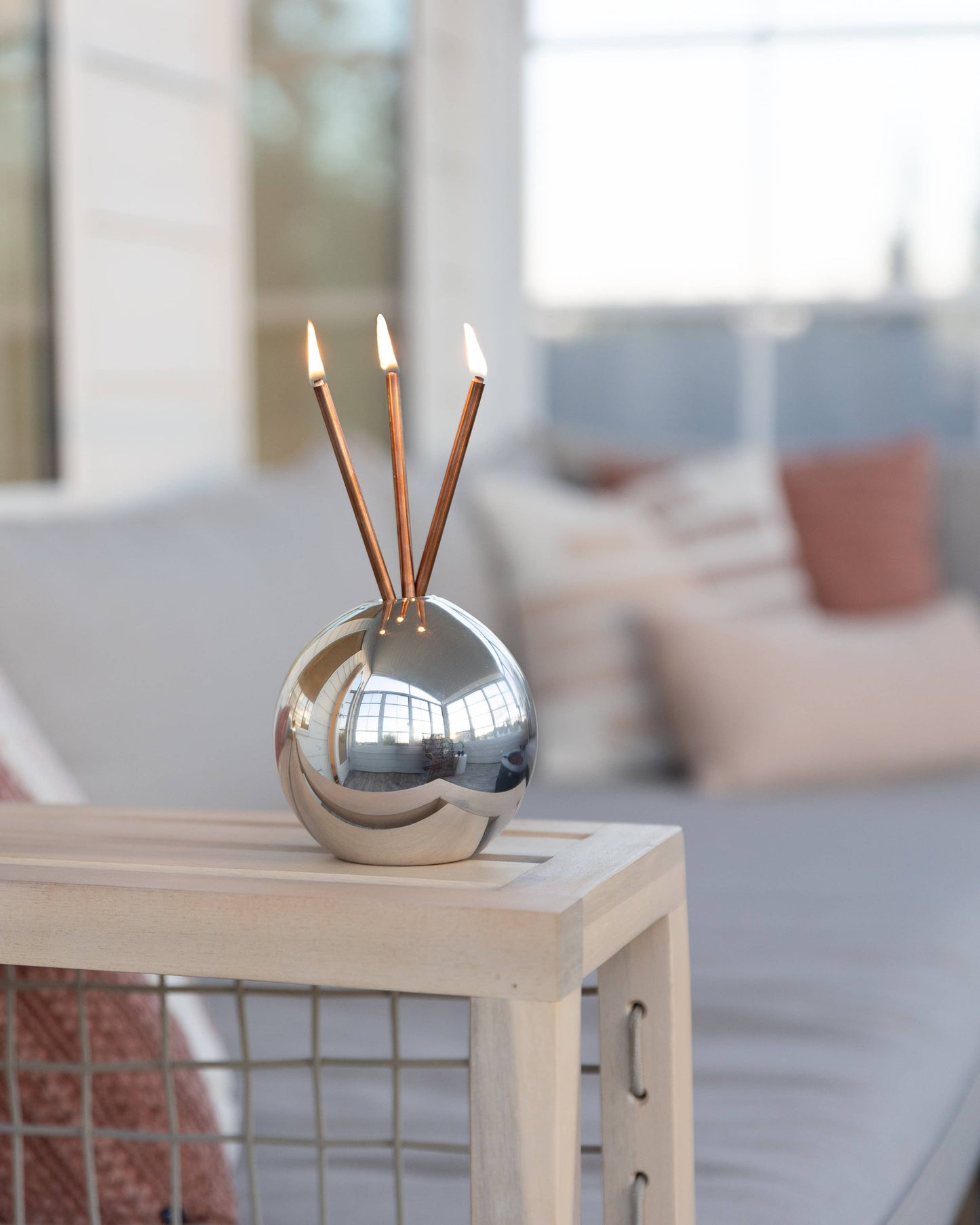 Neva Silver Metallic Vase for Everlasting Candles