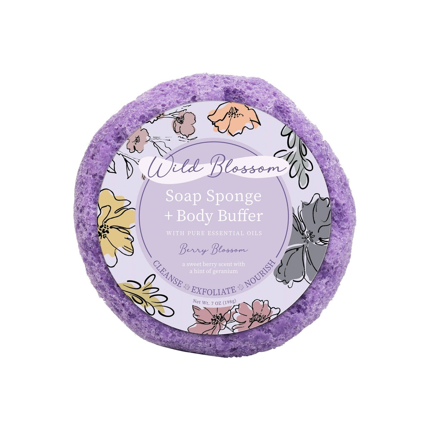 Soap Infused Body Buffer-Berry Blossom