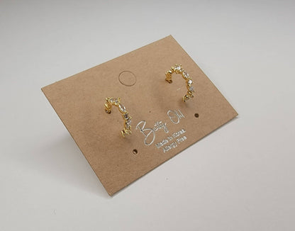 Cubic Zircornia Hoop Earring