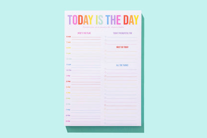 Taylor Elliott Designs - Daily Planner Notepad - "Today is the Day" - 100 Sheets