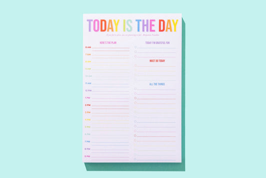 Taylor Elliott Designs - Daily Planner Notepad - "Today is the Day" - 100 Sheets