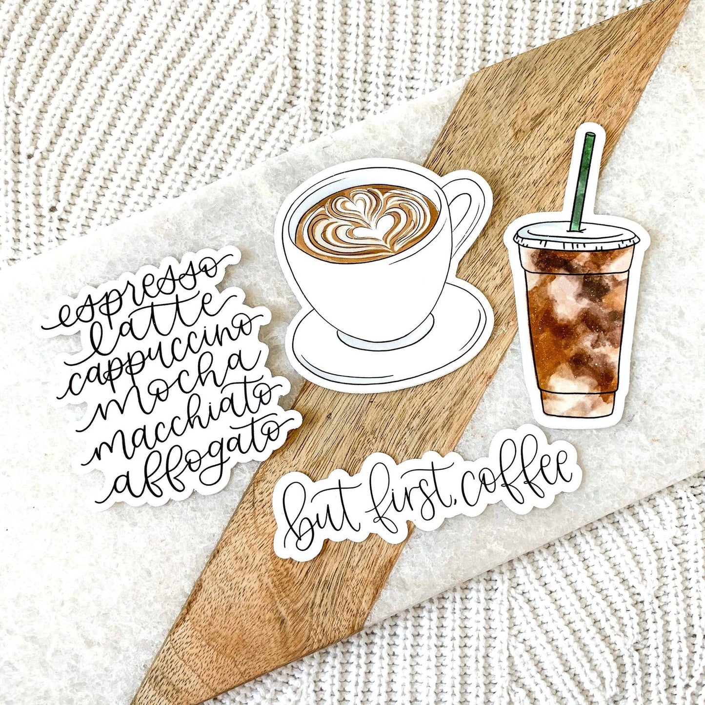Latte Art Coffee Mug Sticker