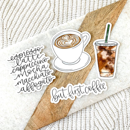 Latte Art Coffee Mug Sticker