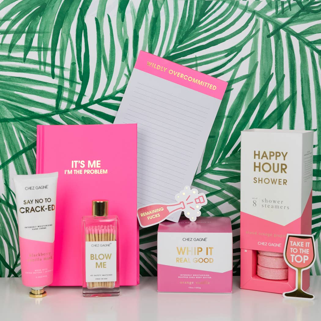 Chez Gagné - Wildly Overcommitted - Lined Notepad - Bright Pink - 65 perforated pages - 5x8