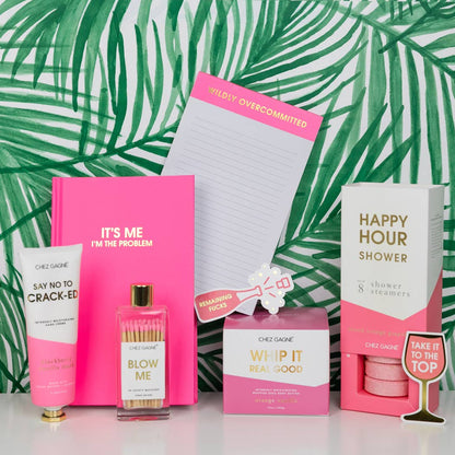 Chez Gagné - Wildly Overcommitted - Lined Notepad - Bright Pink - 65 perforated pages - 5x8