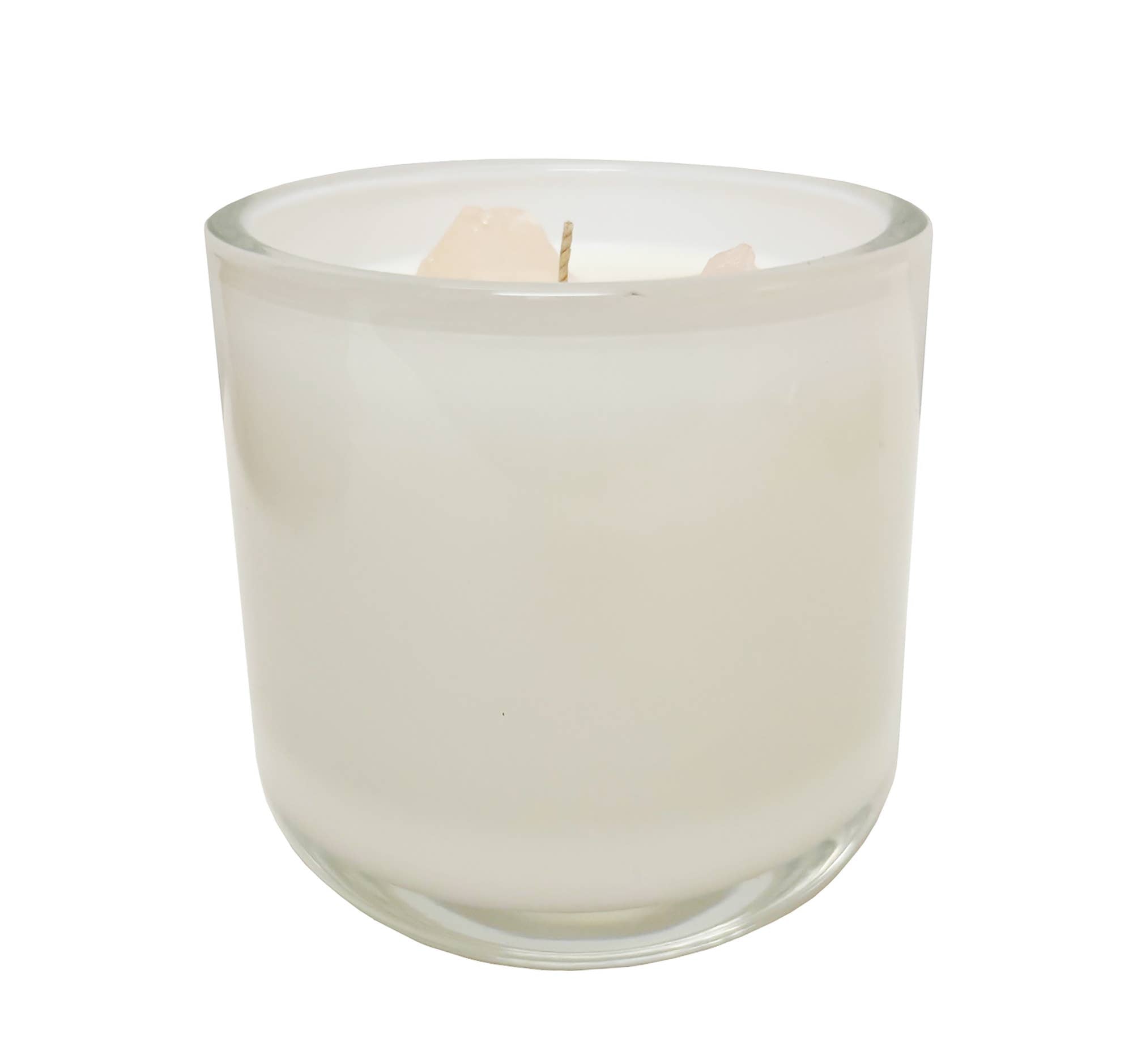 Rose Quartz & Lily Stone Candle