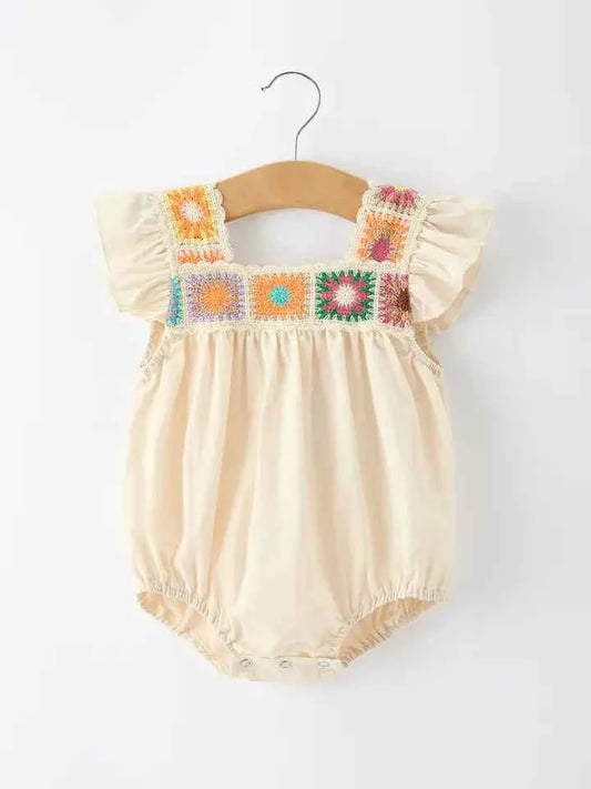 Summer Crochet Square Baby Ruffle
