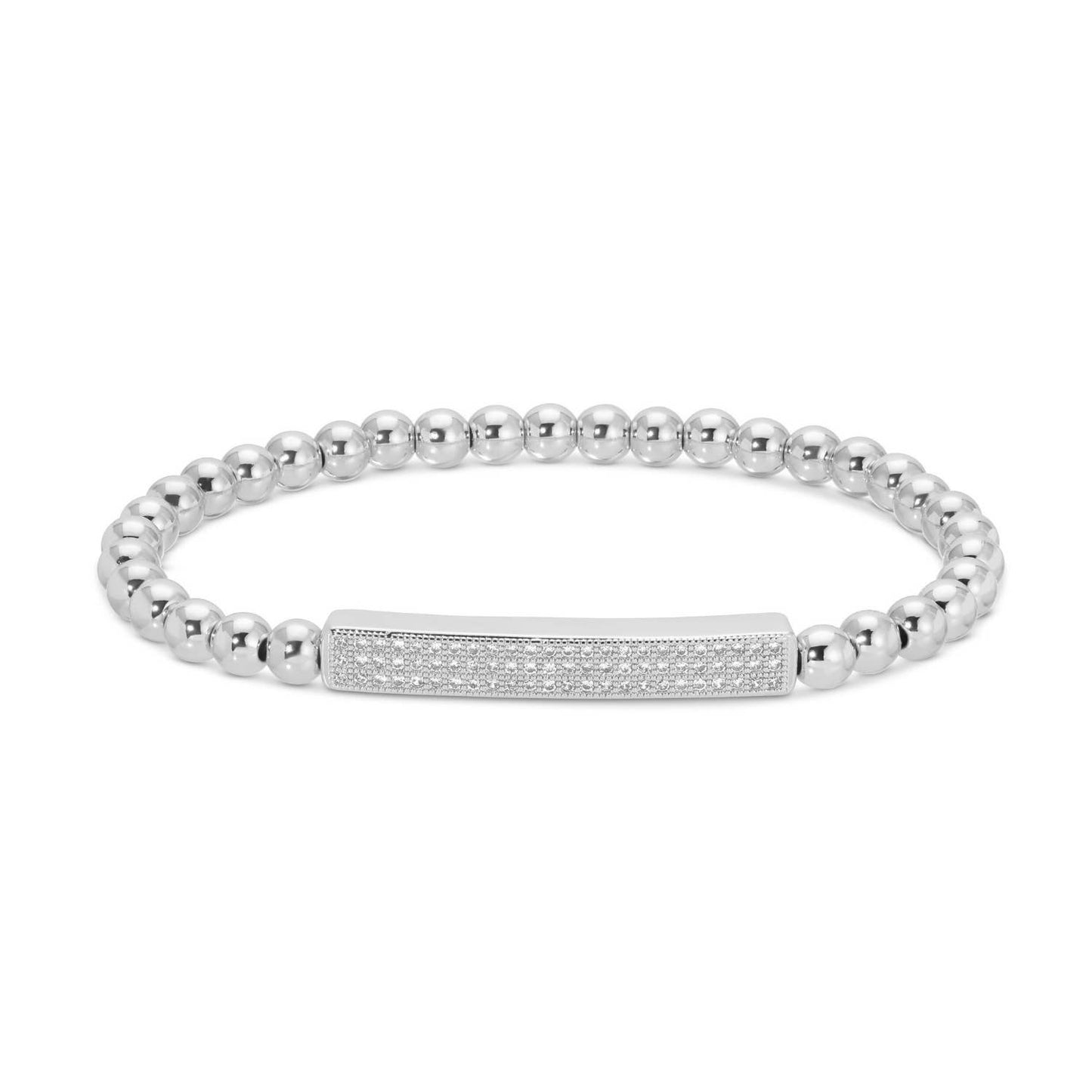 Pulsera elástica con barra pavé Splendid Iris