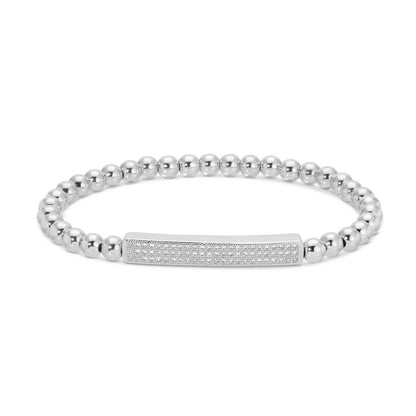 Pulsera elástica con barra pavé Splendid Iris