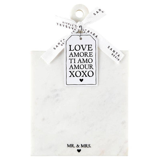 Marble Board with Handle - Mr. & Mrs.