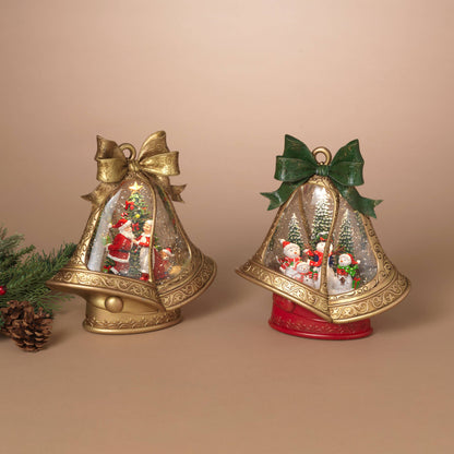 Lighted Spinning Water Globe Bells
