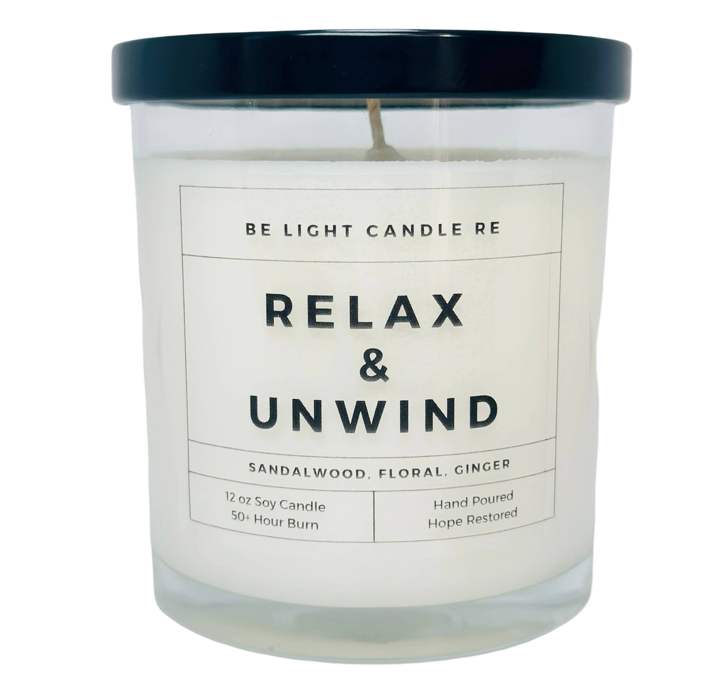 Relax & Unwind, 12oz Soy Candle | Aromatherapy | Relaxation