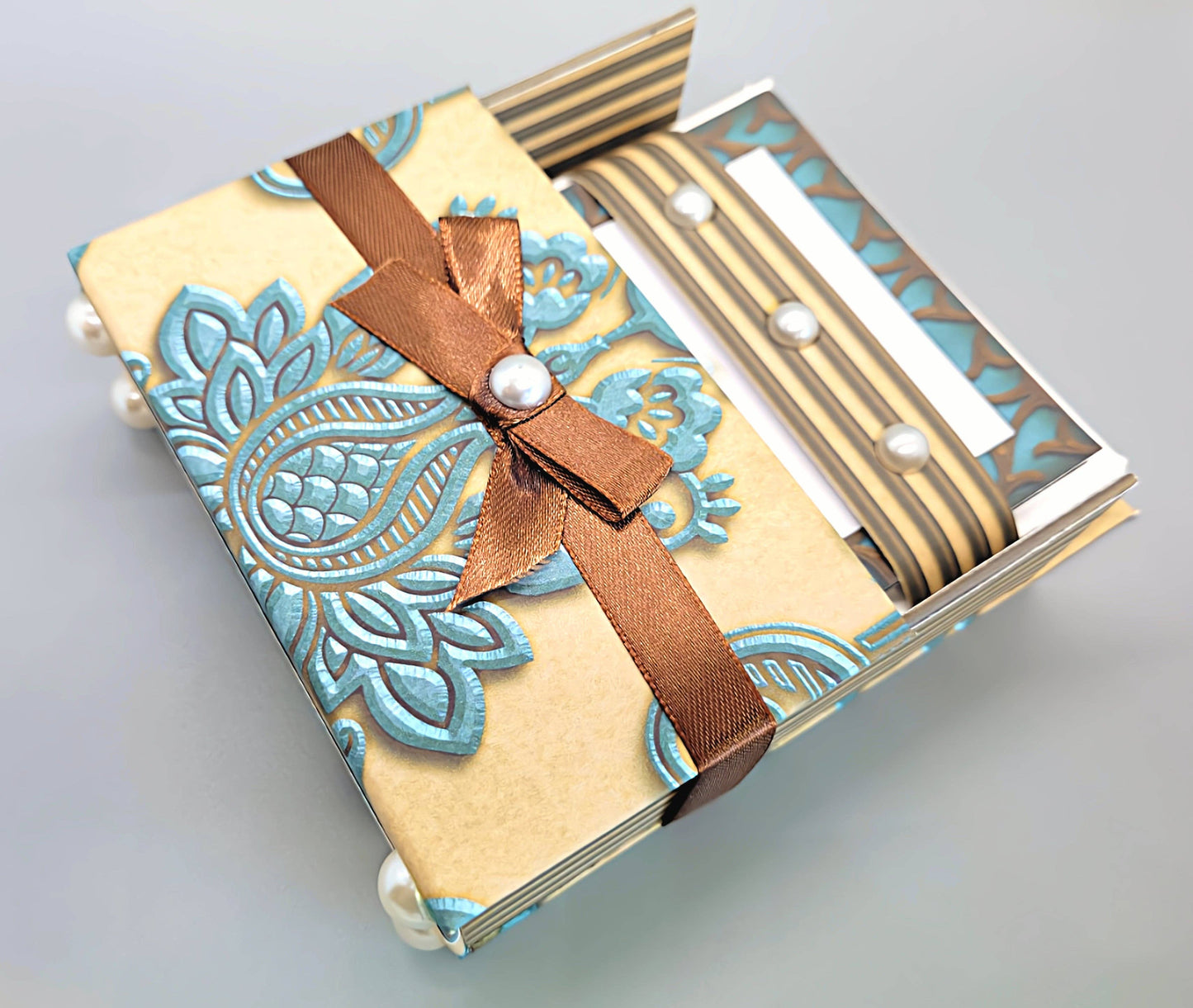 42-Pc Stationery For Him Gift Box Set+Organizer, Blue/Brown