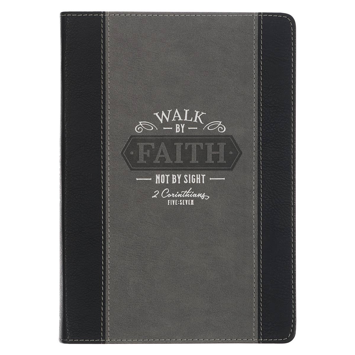Journal Classic Black/Gray Walk By Faith 2 Cor. 5:7