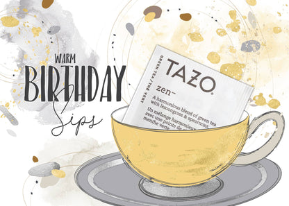 TEA GREETING Card with REAL TEA BAG