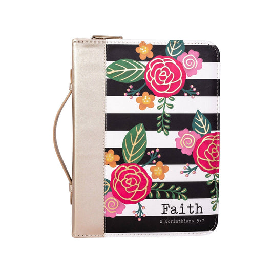 Divine Details: Bible Cover - Black & White Floral