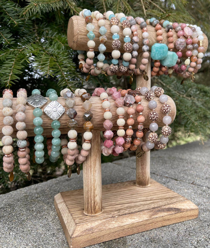 Beaded Bracelets, Stackable Bracelet, The Orchid