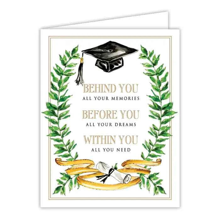 Behind You Before You Within You Grad Cap Greeting Card