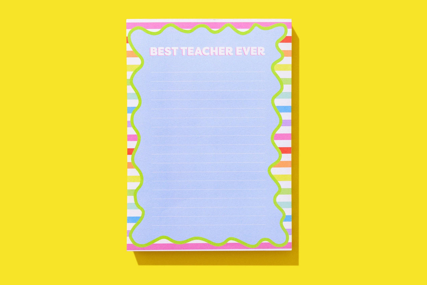 Taylor Elliott Designs - Notepad w/ Magnet - "Best Teacher Ever" - 100 Sheets