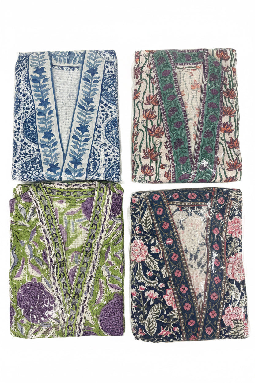 Bath Robe Waffle Texture - Assorted