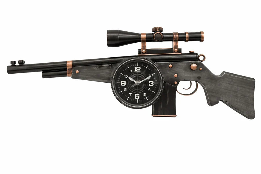 Vintage Rifle Metal Wall clock