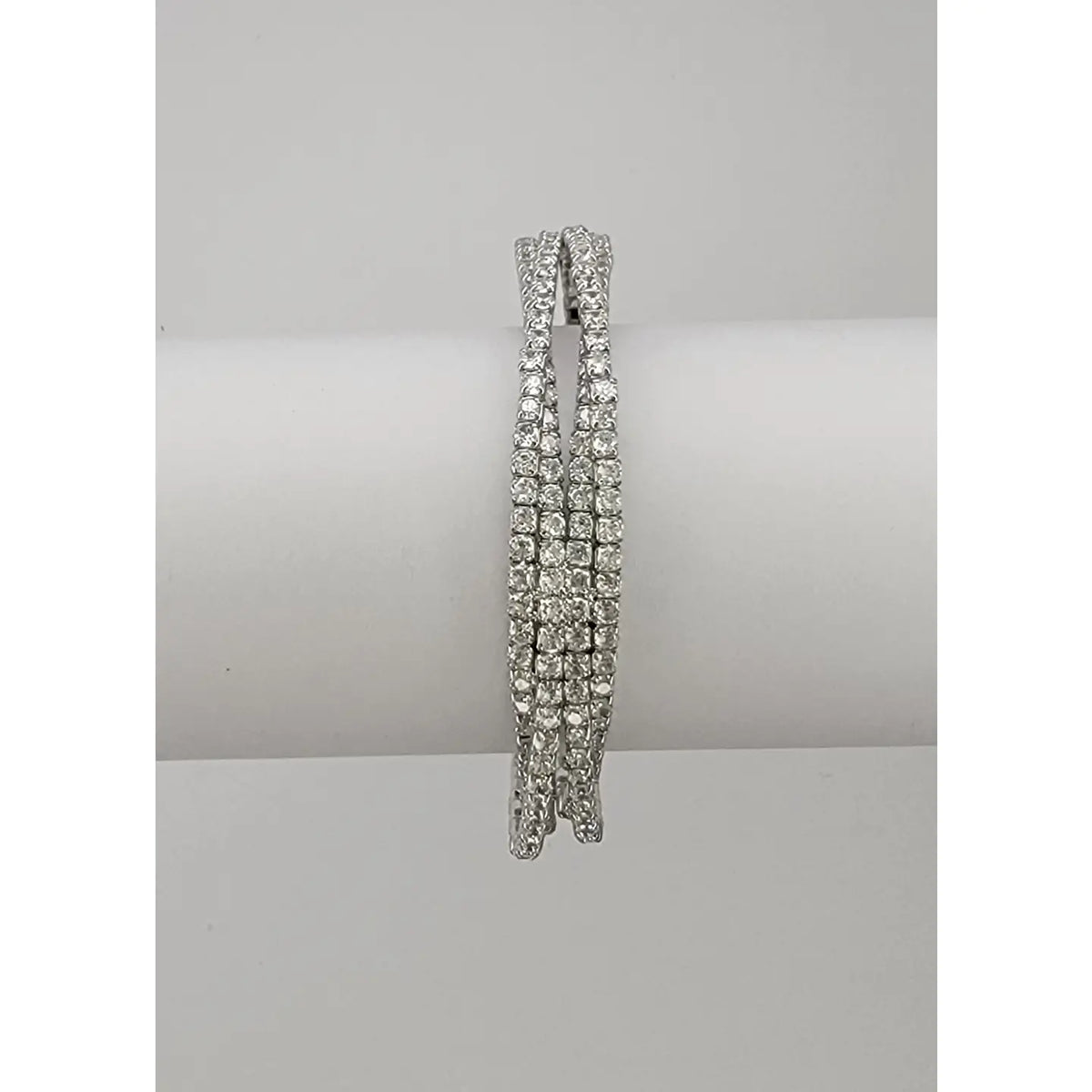 Four Strand Rhinestone Cuff  Bracelet.