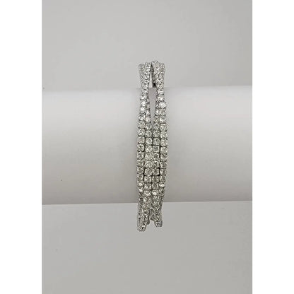 Four Strand Rhinestone Cuff  Bracelet.