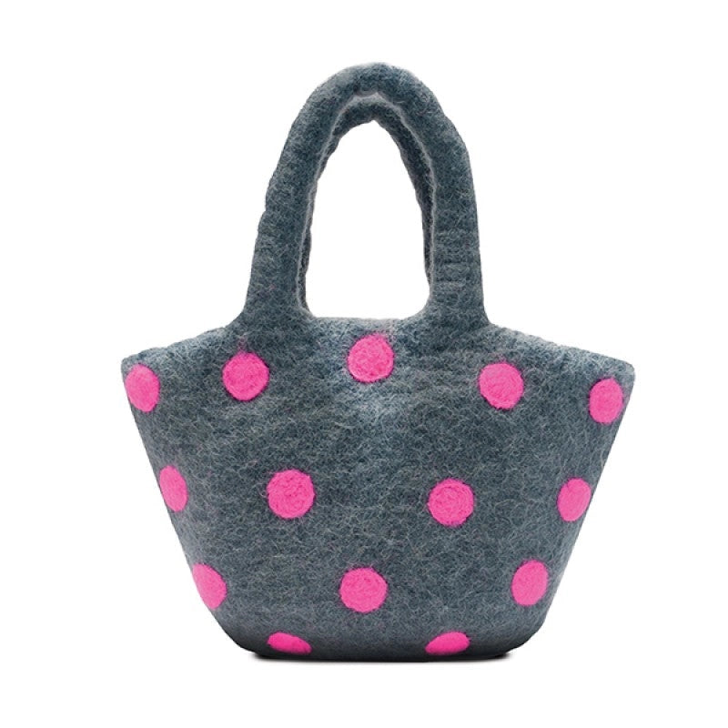 Felted Polka Dot Handbag