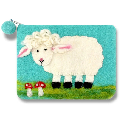 Felted Sheep Coin Purse