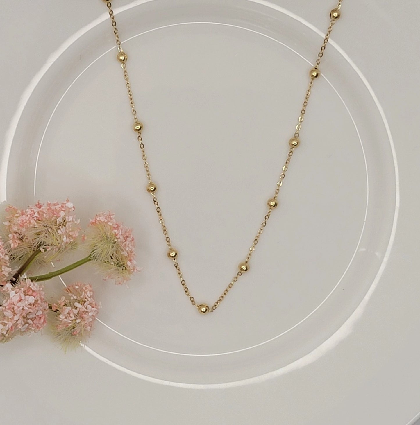 Small Bead Ball Necklace