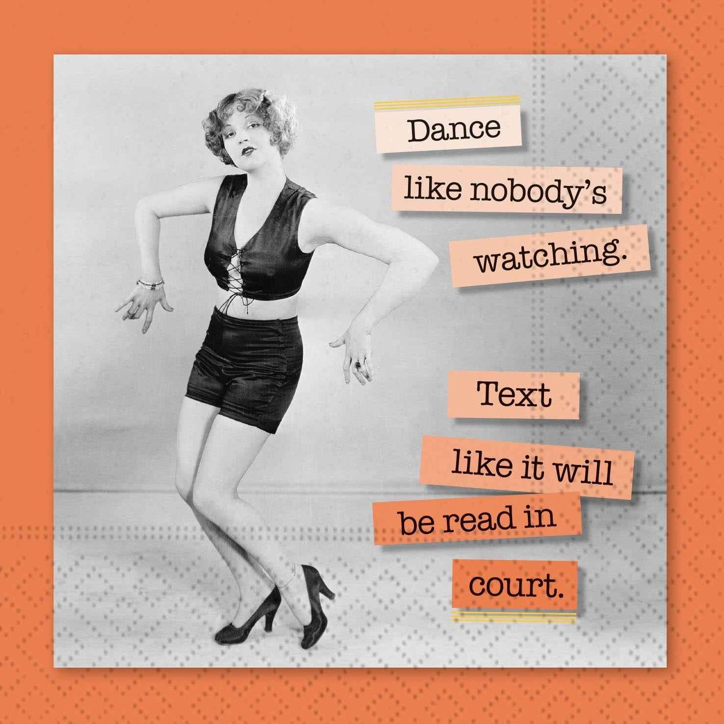 Text Read in Court Cocktail Napkin
