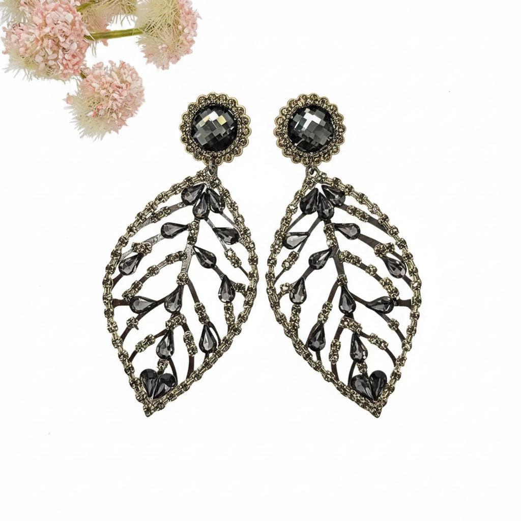 Handmade Fancy Leaf Dangle Earrings