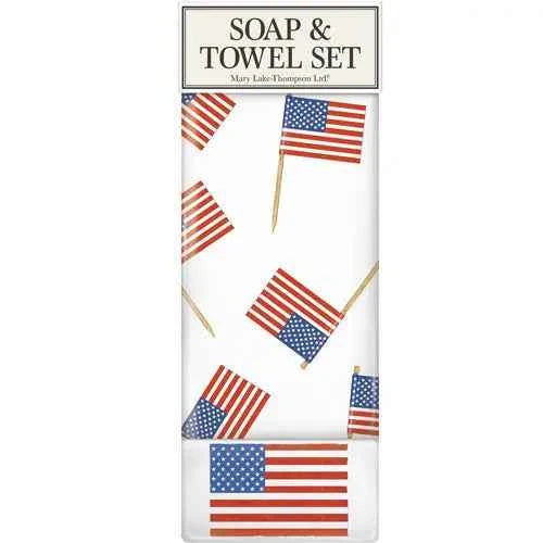 Flag Scatter Soap & Towel Set