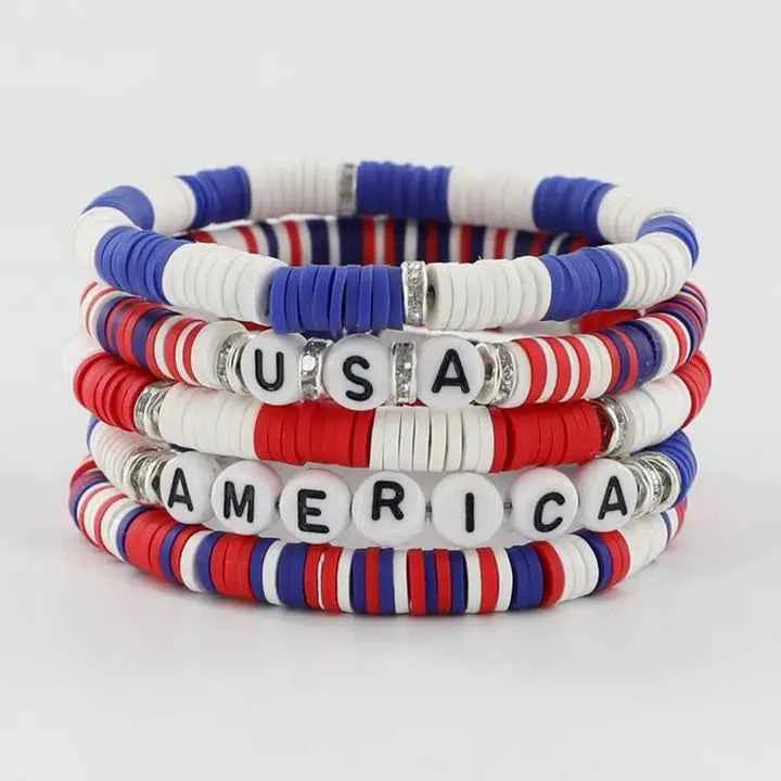 USA Multi Strand Bracelet