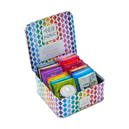 Tea Tonic - High Tea Chest - 33 Tea Bags & Mini Gold Sugar