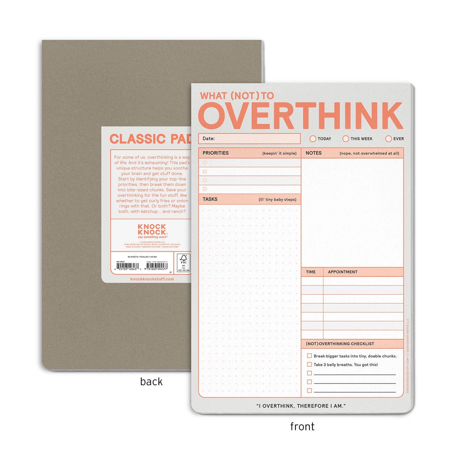 Knock Knock - What (Not) to Overthink Pad (Pastel Version)
