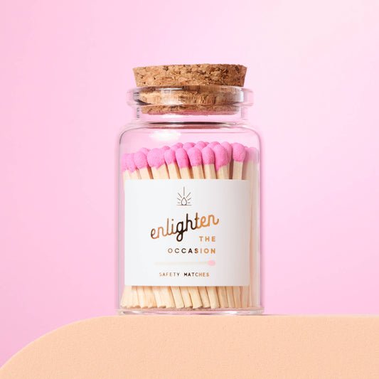 Lux Mini Match Corked Vial with Bubblegum Pink Matchsticks