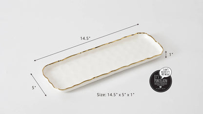 Small Rectangular Tray Gold Trim