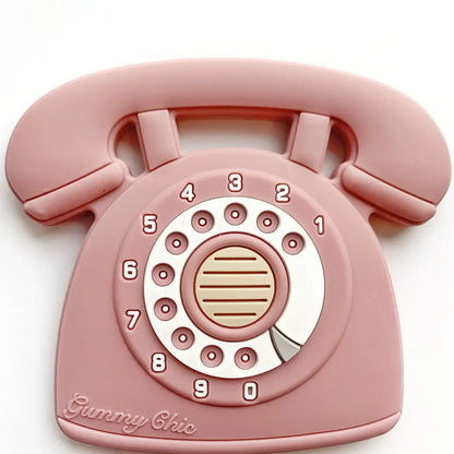 Vintage Phone Teether Toy for Teething Babies -Fun Baby Gift
