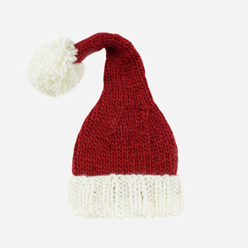 Gorro de Papá Noel de Nicholas | Tejido a mano para fiestas navideñas para niños y bebés