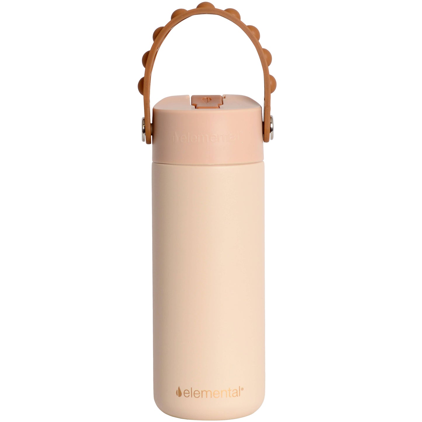 Fidget Handle Kids Stainless Bottle 18oz Beige