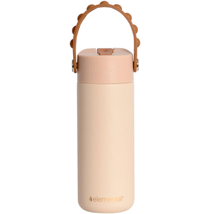 Fidget Handle Kids Stainless Bottle 18oz Beige