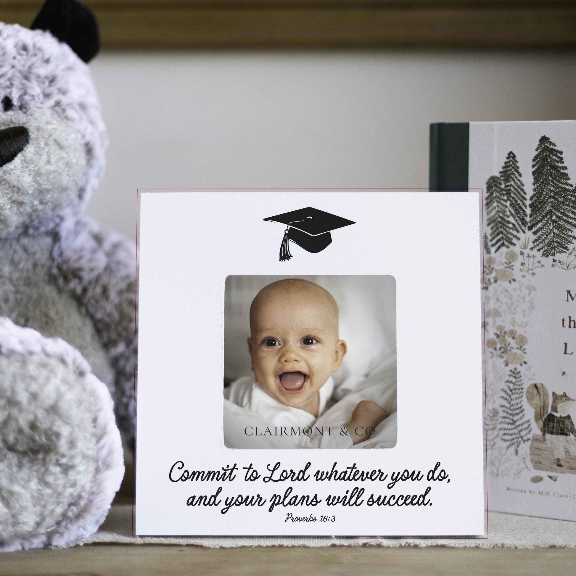 Graduation Picture Frame-Commit To The Lord Whatever You Do