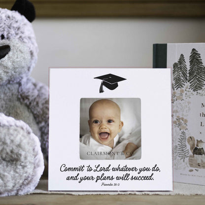 Graduation Picture Frame-Commit To The Lord Whatever You Do