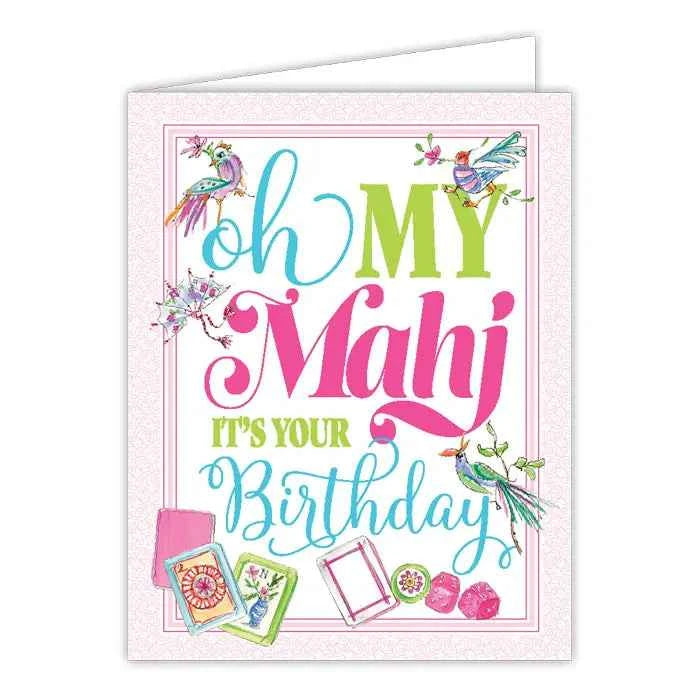 Oh My Mahj It's Your Birthday Greeting Card